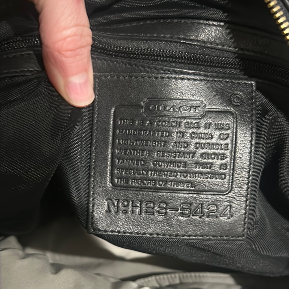 Coach Black Leather Duffel Bag - Picture 5 of 5